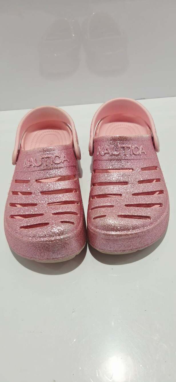 Nautica Kids Glitter Clog Sandals Slip-On Water Shoes in Pink Size 1Y